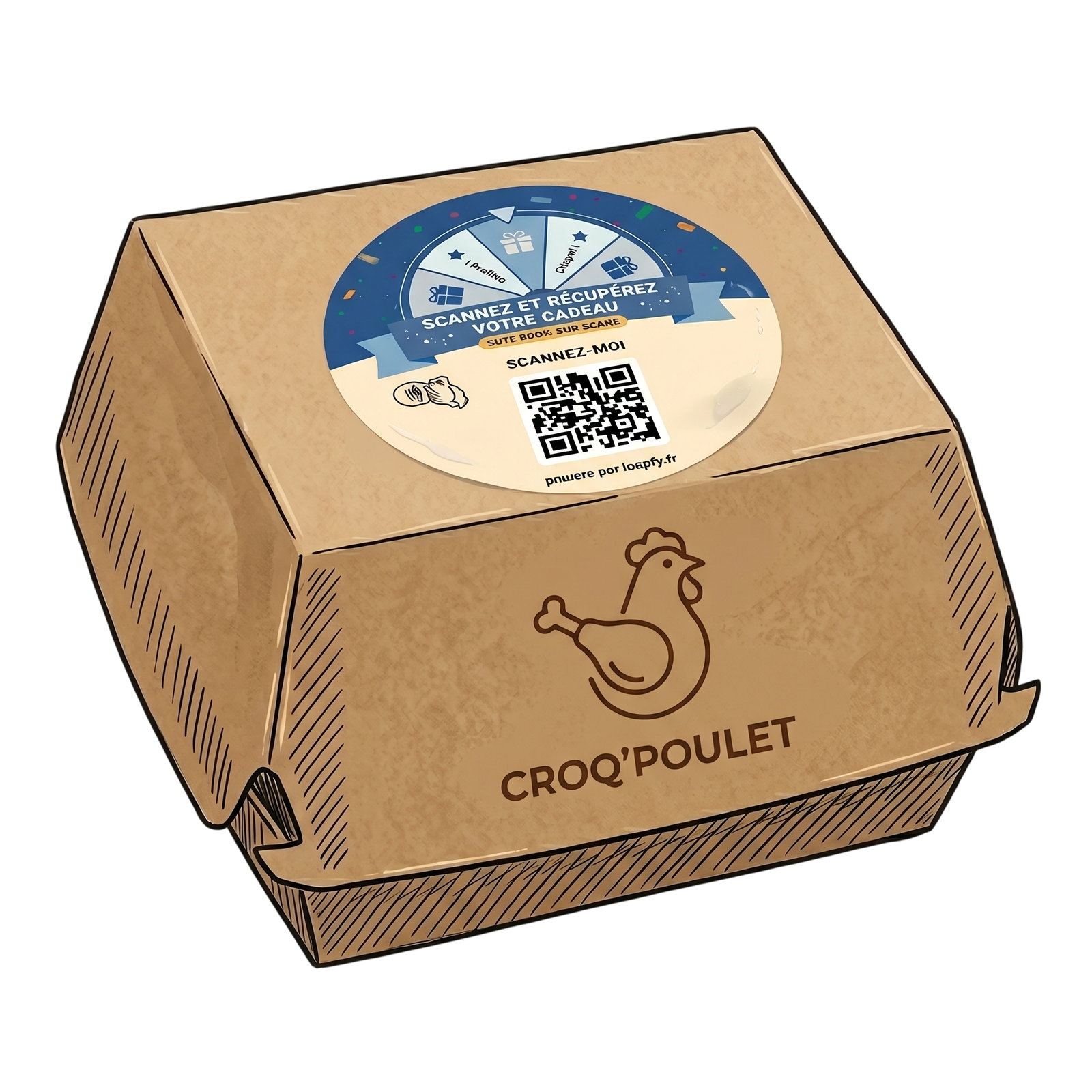 Sticker Loopfy sur emballage